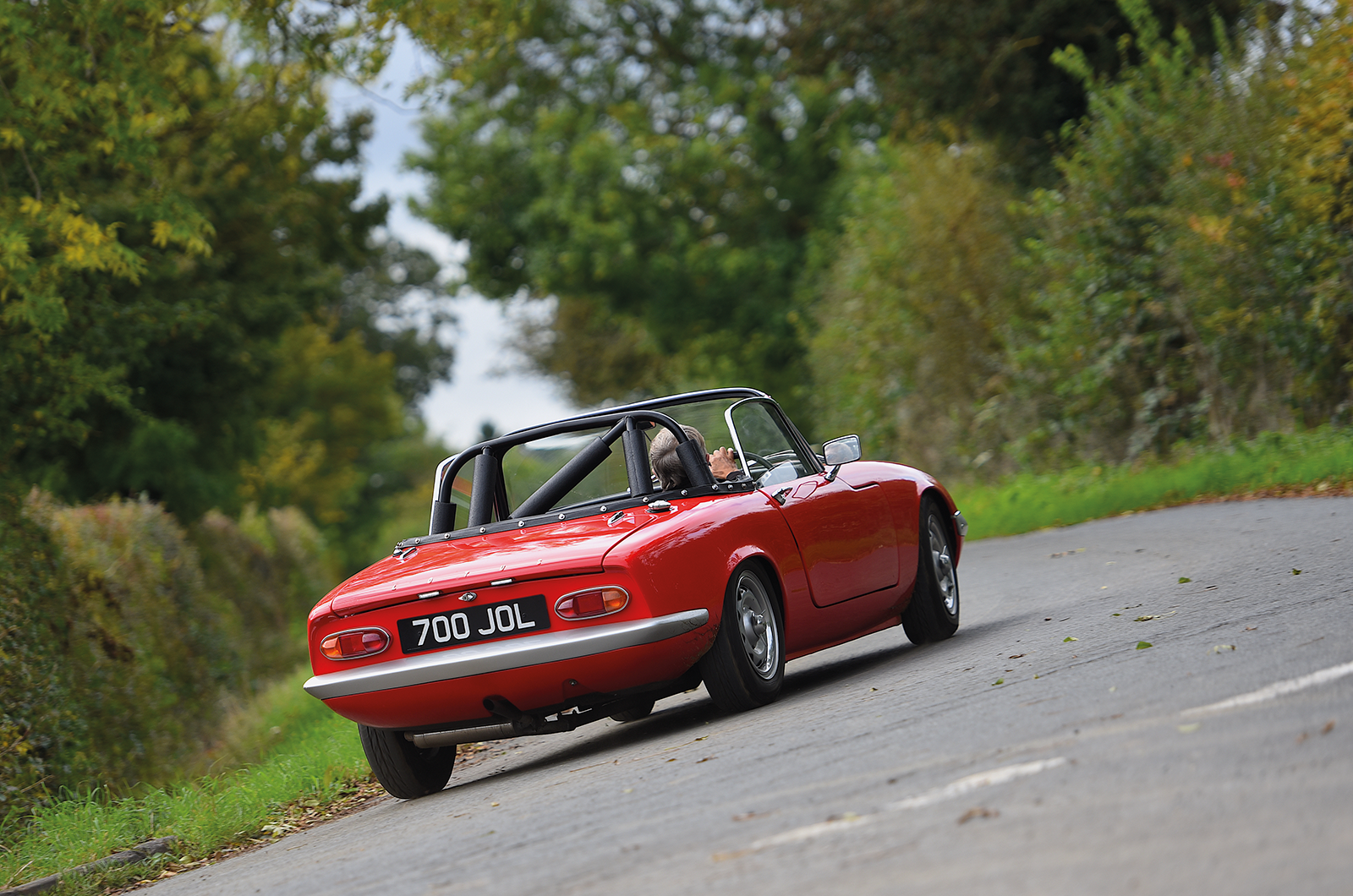 On the road in the Lotus Elan