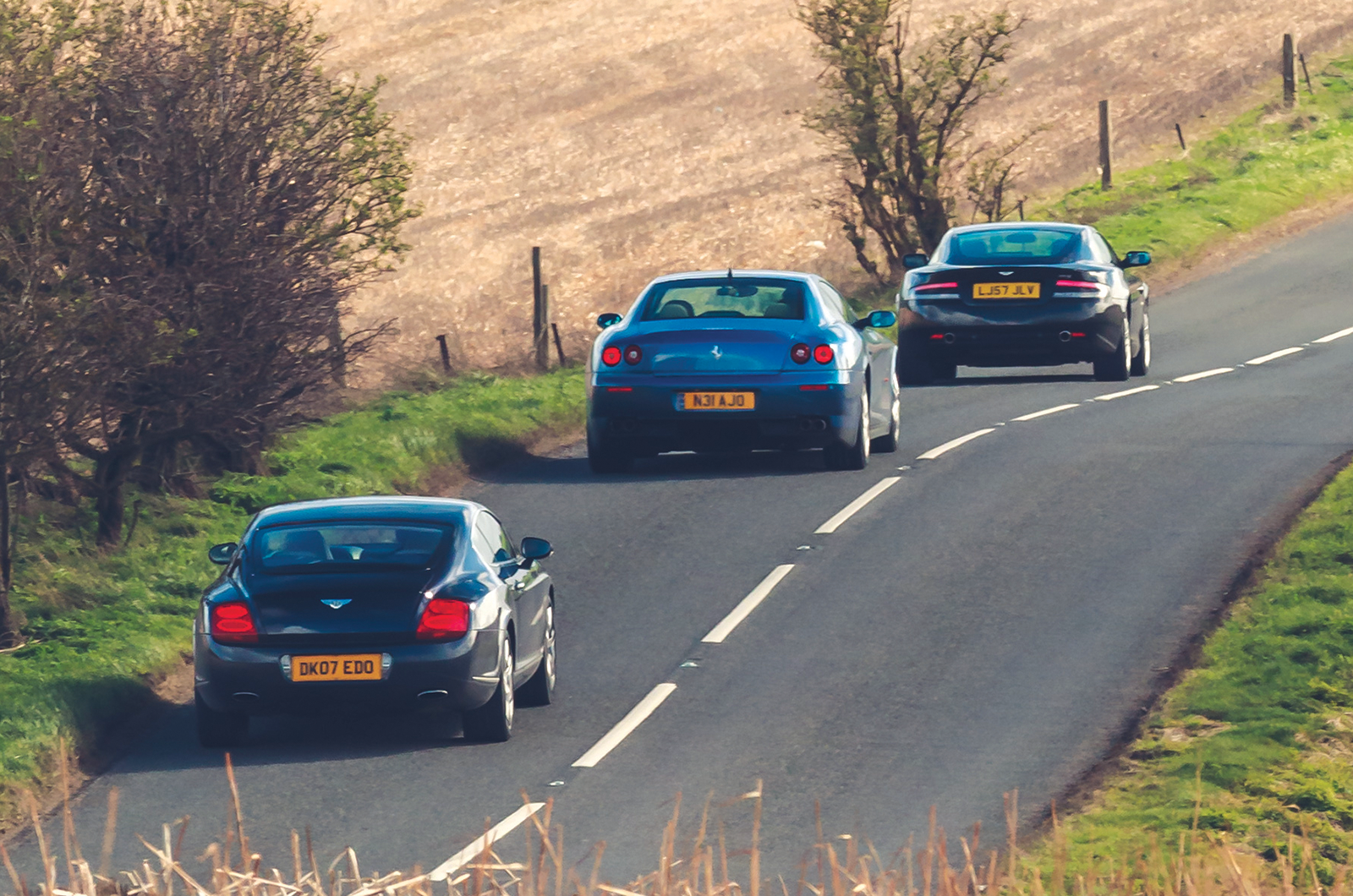 Classic & Sports Car – Aston Martin DB9 vs Ferrari 612 Scaglietti vs Bentley Continental GT: the grand tour