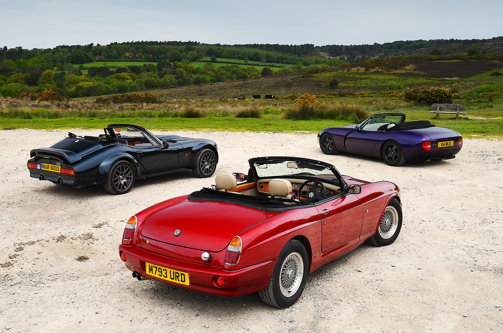 Classic & Sports Car – MG RV8 vs TVR Griffith vs Marcos Mantara: power to the people