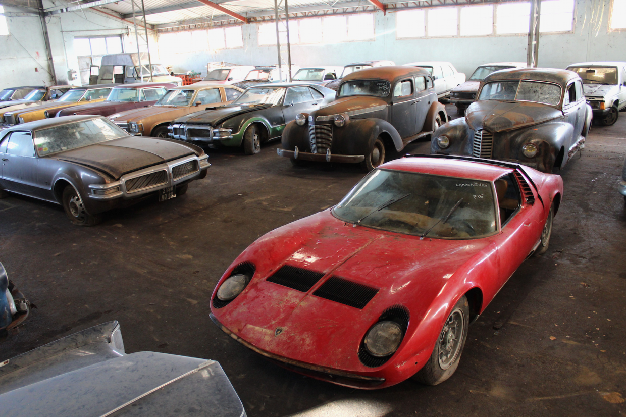 Incredible 81-car French barn-find includes a Miura