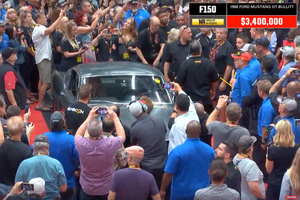 The Ford Mustang driven by Steve McQueen in Bullitt sold for $3.4m