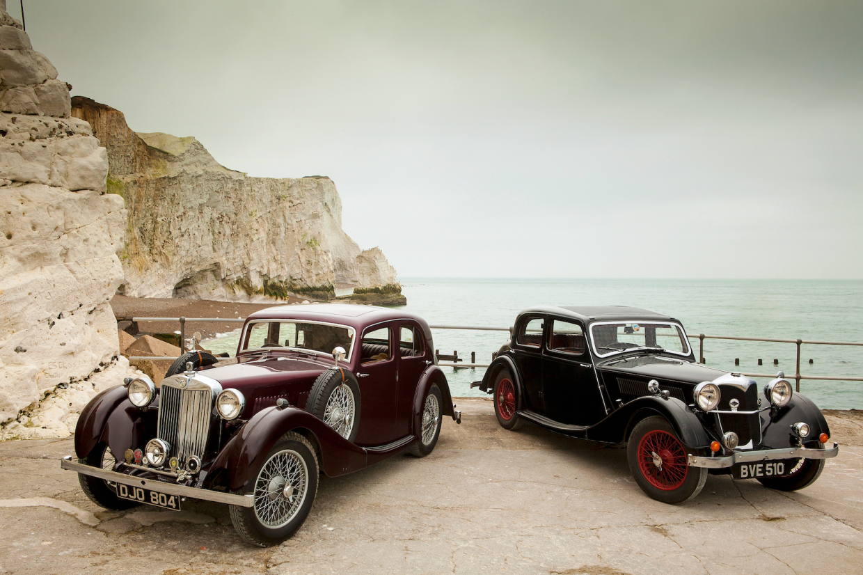 Classic & Sports Car - British Sporting Saloons - MG VA vs Riley 12/4