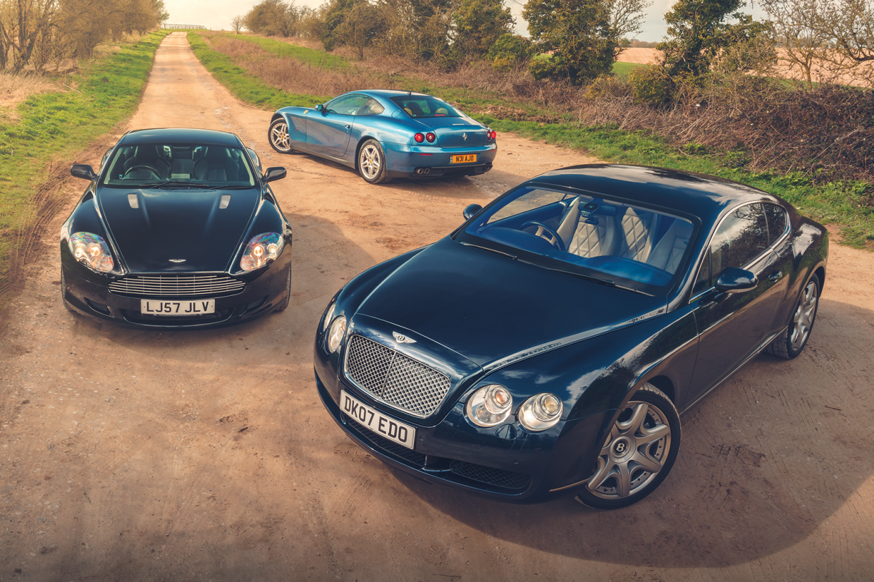 Classic & Sports Car – Aston Martin DB9 vs Ferrari 612 Scaglietti vs Bentley Continental GT: the grand tour