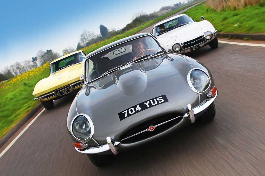 Chevrolet Corvette Sting Ray vs Jaguar E-type vs Toyota 2000GT