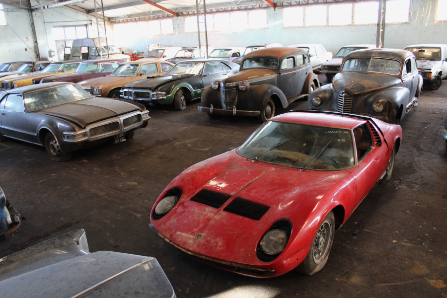 Incredible 81-car French barn-find includes a Miura