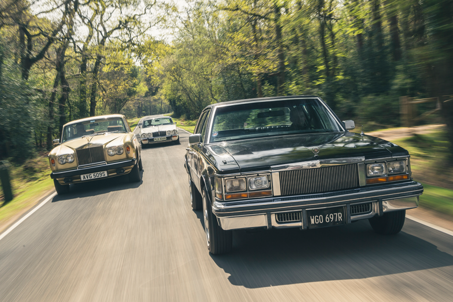 Classic & Sports Car – Rolls-Royce Silver Shadow II vs Cadillac Seville vs Jaguar XJ12 LWB: game of thrones