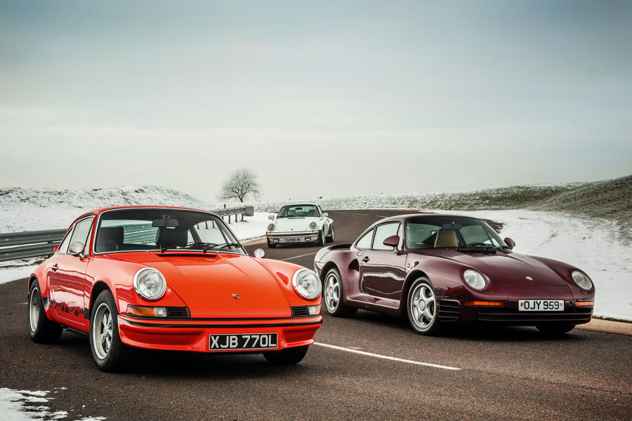 Classic & Sports Car – Porsche 911 Carrera RS 2.7 vs 930 turbo vs 959: extreme sports