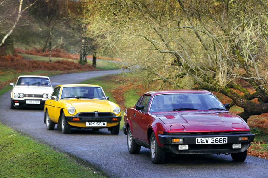 Classic & Sports Car – MGB GT vs Triumph TR7 vs Reliant Scimitar GTE: all-weather heroes