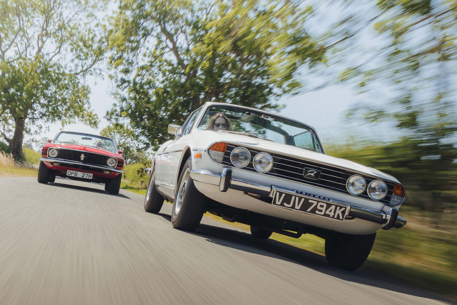 Classic & Sports Car – Triumph Stag vs Ford Mustang Convertible: unlikely rivals