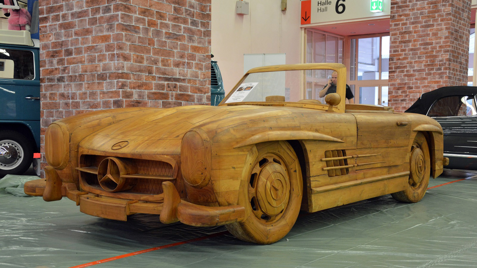 Wooden Mercedes-Benz 300SL roadster